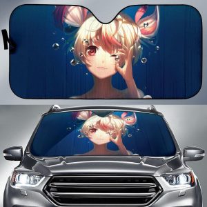 Anime Girl Bubbles Anime Car Auto Sun Shade