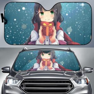 Anime Girl Xmas Winter Car Auto Sun Shade