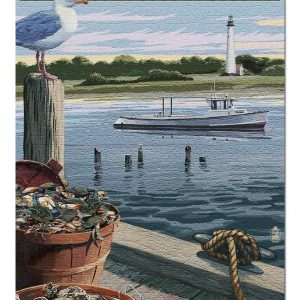 Annapolis Blue Crab And Oysters On Dock Jigsaw Puzzle Set