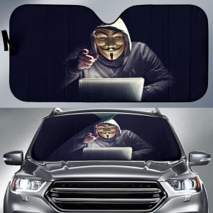 Anonymous Hackers Car Auto Sun Shade