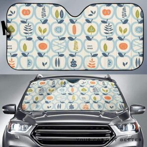 Apples Leaves Pattern Car Auto Sun Shade