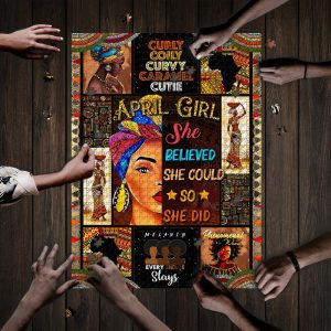 April Girl She Believed She Could So She Did Jigsaw Puzzle Set