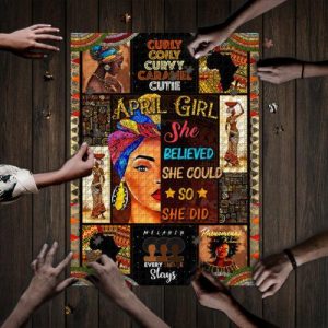 April Girl She Believed She Could So She Did Jigsaw Puzzle Set