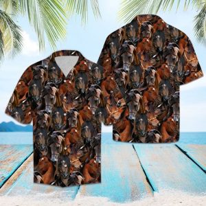 Arabian Horse Hawaiian Shirt Summer Button Up