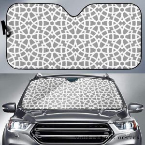 Arabic Gray Pattern Car Auto Sun Shade