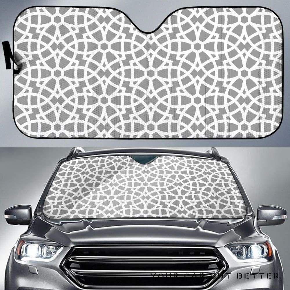 Arabic Gray Pattern Car Auto Sun Shade Arabic Gray Pattern Car Auto Sun Shade