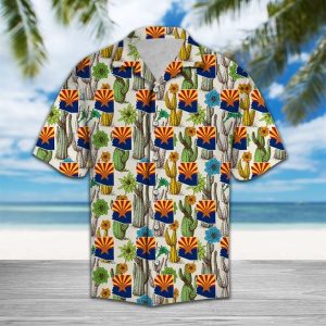 Arizona Cactus Blossom Hawaiian Shirt Summer Button Up