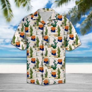 Arizona Cactus Hawaiian Shirt Summer Button Up