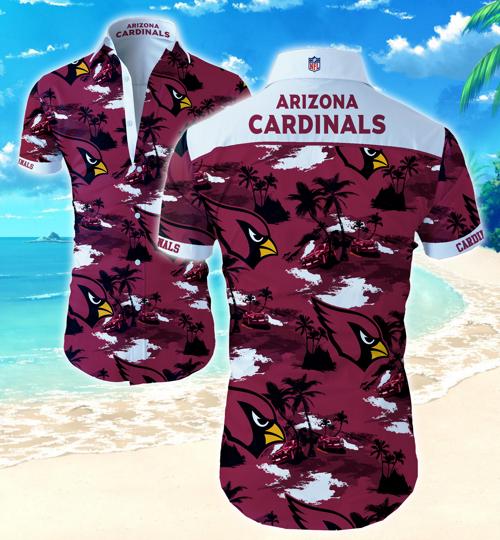 Arizona Cardinals Coconut Tree Hawaiian Shirt Summer Button Up