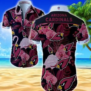 Arizona Cardinals Flowers Hawaiian Shirt Summer Button Up