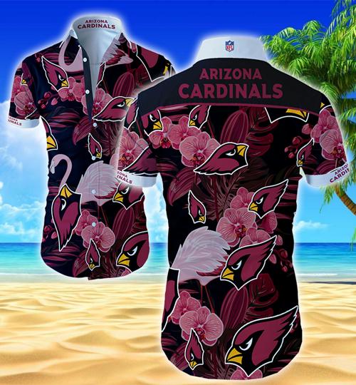 Arizona Cardinals Flowers Hawaiian Shirt Summer Button Up
