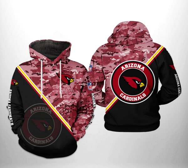 Arizona Cardinals NFL Camo Team 3D Printed Hoodie/Zipper Hoodie