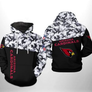 Arizona Cardinals NFL Camo Veteran Team 3D Printed Hoodie/Zipper Hoodie
