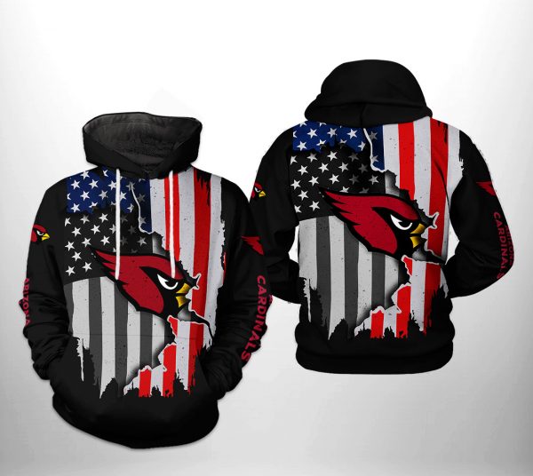 Arizona Cardinals NFL US Flag Team 3D Printed Hoodie/Zipper Hoodie