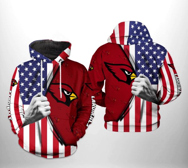 Arizona Cardinals NFL US Flag Team 3D Printed Hoodie/Zipper Hoodie