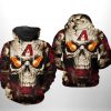 Arizona Diamondbacks MLB Skull 3D Printed Hoodie/Zipper Hoodie