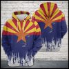Arizona Flag 3D Printed Hoodie/Zipper Hoodie