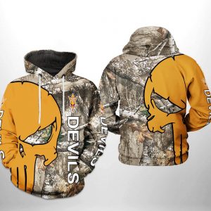 Arizona State Sun Devils NCAA Camo Veteran Hunting 3D Printed Hoodie/Zipper Hoodie