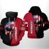 Arkansas Razorbacks NCAA US Flag Skull 3D Printed Hoodie/Zipper Hoodie