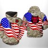 Arkansas State Red Wolfs NCAA US Flag Camo Veteran 3D Printed Hoodie/Zipper Hoodie