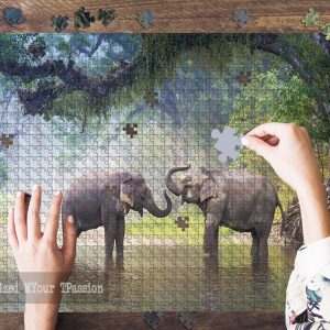 Asian Elephants Jigsaw Puzzle Set