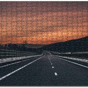 Asphalt Empty Road Jigsaw Puzzle Set