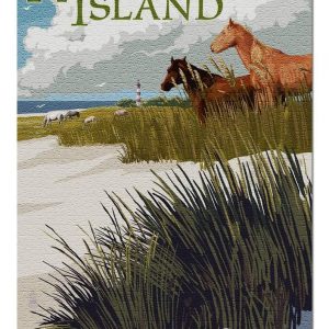 Assateague Island Horses And Dunes Jigsaw Puzzle Set