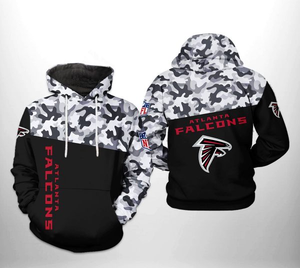 Atlanta Falcons NFL Camo Veteran Team 3D Printed Hoodie/Zipper Hoodie