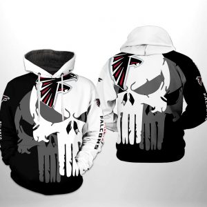 Atlanta Falcons NFL Team Skull 3D Printed Hoodie/Zipper Hoodie