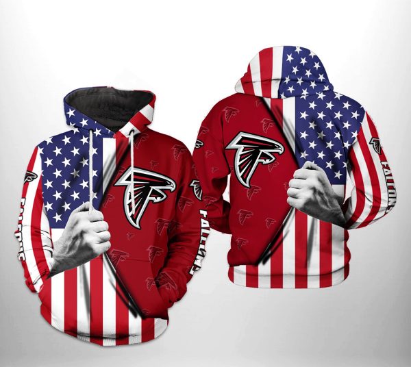 Atlanta Falcons NFL US Flag Team 3D Printed Hoodie/Zipper Hoodie