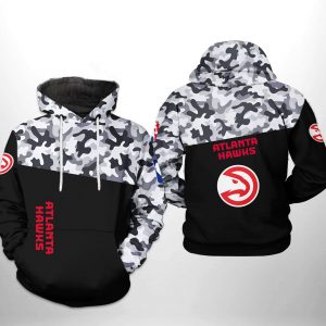 Atlanta Hawks NBA Camo Veteran Team 3D Printed Hoodie/Zipper Hoodie