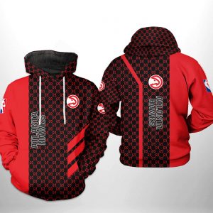 Atlanta Hawks NBA Team Pattern Mix 3D Printed Hoodie/Zipper Hoodie