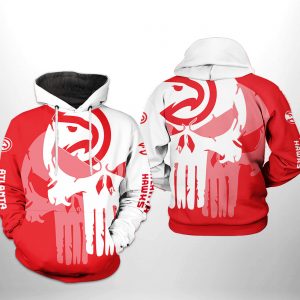 Atlanta Hawks NBA Team Skull 3D Printed Hoodie/Zipper Hoodie