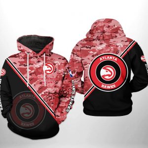 Atlanta Hawks NBA US Camo 3D Printed Hoodie/Zipper Hoodie
