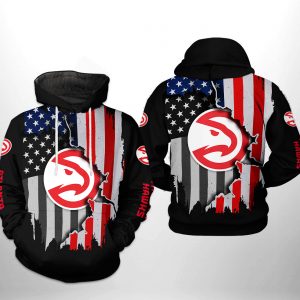 Atlanta Hawks NBA US Flag Team 3D Printed Hoodie/Zipper Hoodie