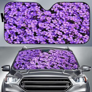 Aubrieta Flowers Purple Blosom Car Auto Sun Shade