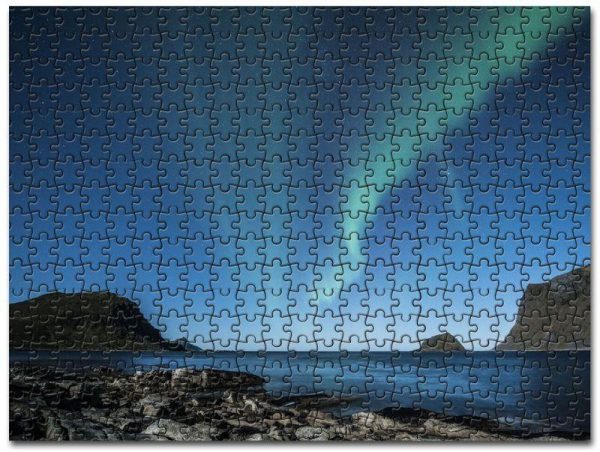 Aurora Borealis Beach Jigsaw Puzzle Set