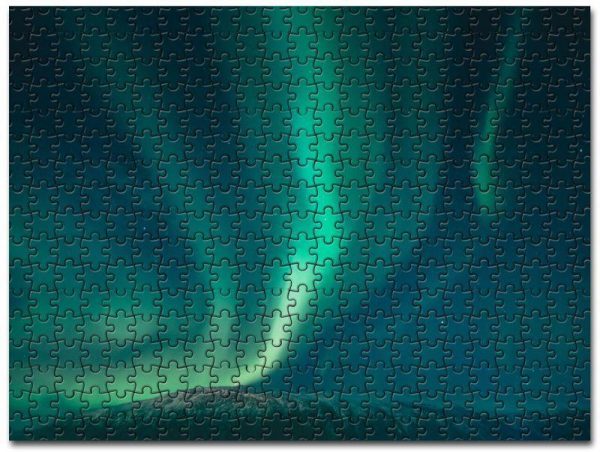 Aurora Borealis Bright Colors Jigsaw Puzzle Set