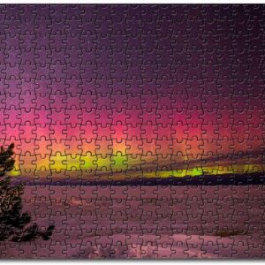Aurora Borealis In Marquette Michigan Jigsaw Puzzle Set