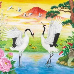 Auspicious Crane Couple Jigsaw Puzzle Set