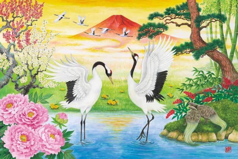 Auspicious Crane Couple Jigsaw Puzzle Set Auspicious Crane Couple Jigsaw Puzzle Set