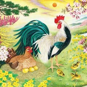 Auspicious Golden Hen Jigsaw Puzzle Set