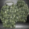 Australian Shepherd Camo 3D Printed Hoodie/Zipper Hoodie