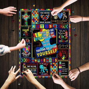 Autism Awareness. You Never Walk Alone Thn1951Pz Jigsaw Puzzle Set