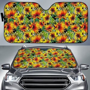 Autumn Sunflower Car Auto Sun Shade