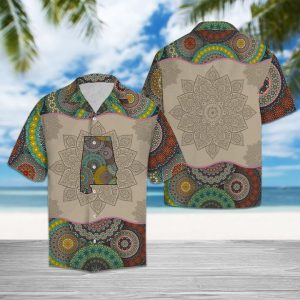 Awesome Alabama Mandala Hawaiian Shirt Summer Button Up