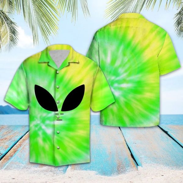 Awesome Alien Hawaiian Shirt Summer Button Up