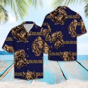 Awesome Bison Hawaiian Shirt Summer Button Up