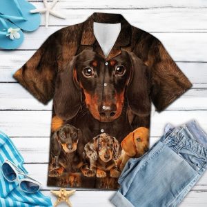 Awesome Dachshund Hawaiian Shirt Summer Button Up