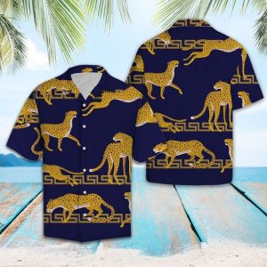 Awesome Leopard Hawaiian Shirt Summer Button Up